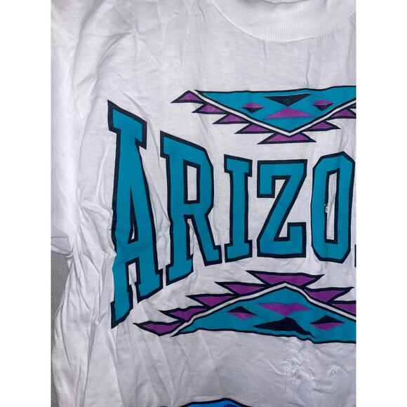 Vintage Misprint Shirt Arizona Taos Las Vegas Sample White Medium OOAK Tee - Picture 2 of 11